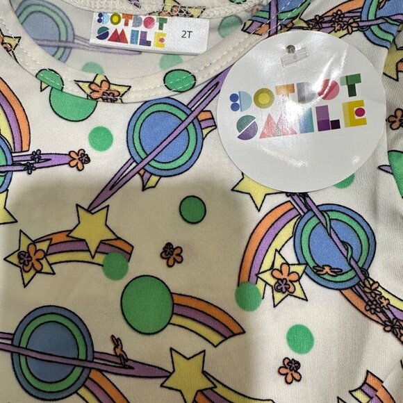 Dot Dot Smile Toddler Girls Size 2T Planets &‎ Stars Cap Sleeve Twirl Dress NWT - Picture 3 of 7